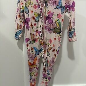 Posh Peanut Pink and Purple Footies One Piece